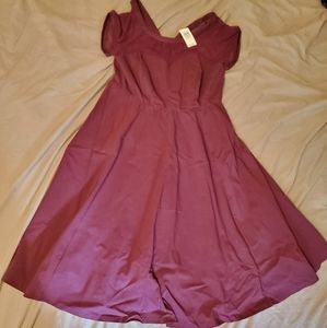 Torrid Purple/Mauve Tea Length Swing Dress